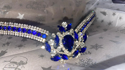 Frontalino diamante blu