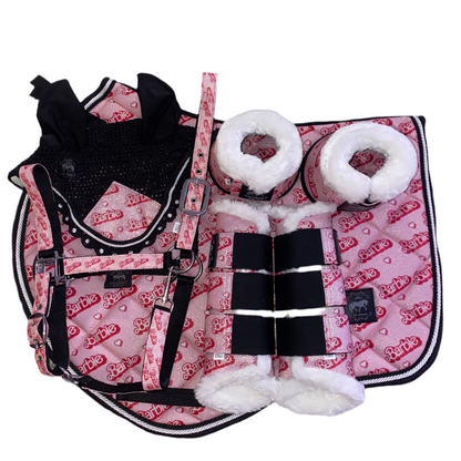 Completo da salto BARBIE rosa chiaro glitter