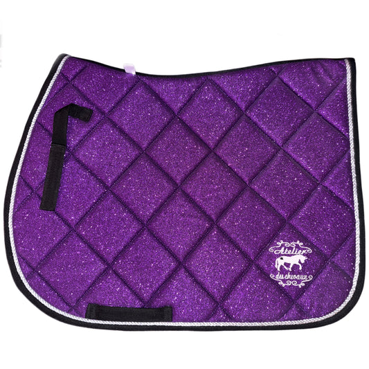 Saddlepad showjumping purple glitter
