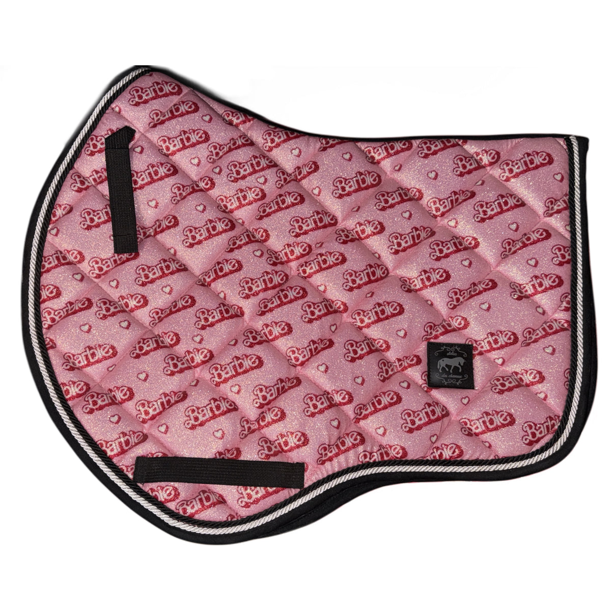 Saddlepad showjumping pink light glitter