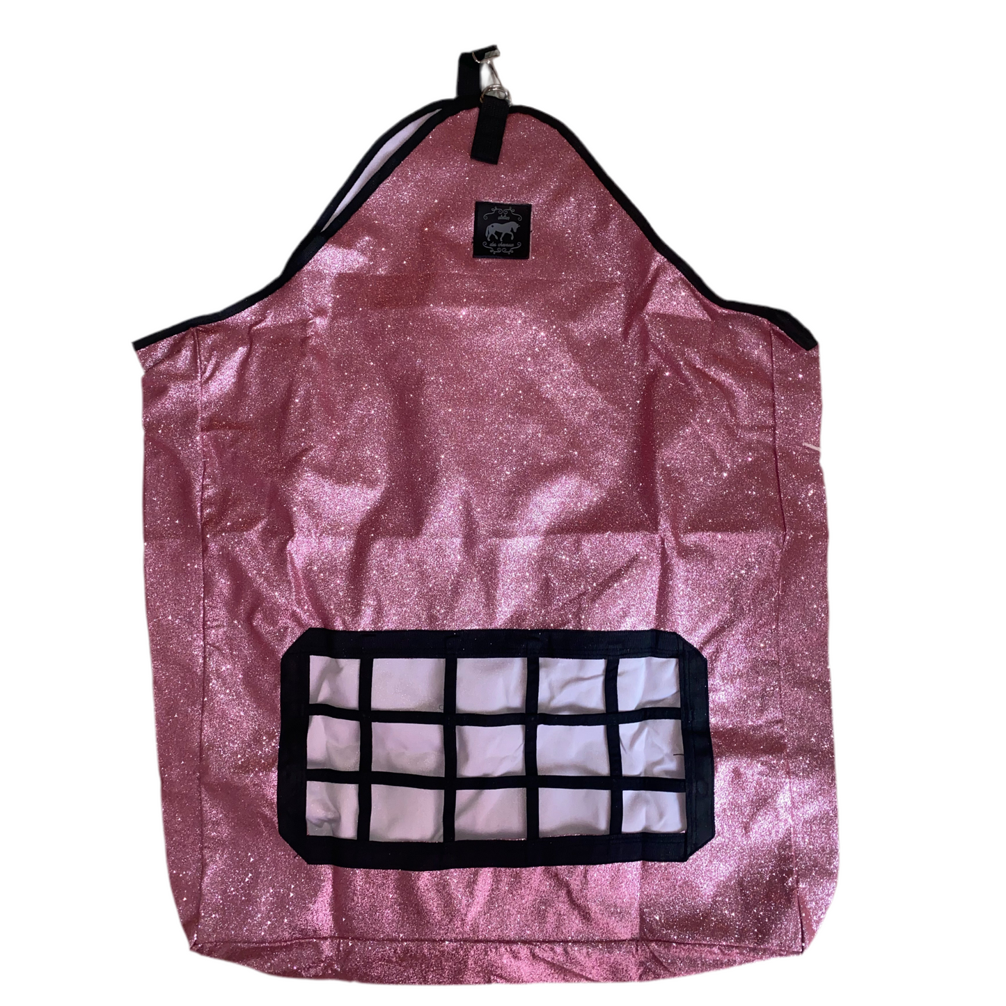 Porta fieno rosa glitter