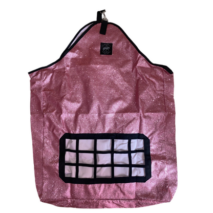 Porta fieno rosa glitter