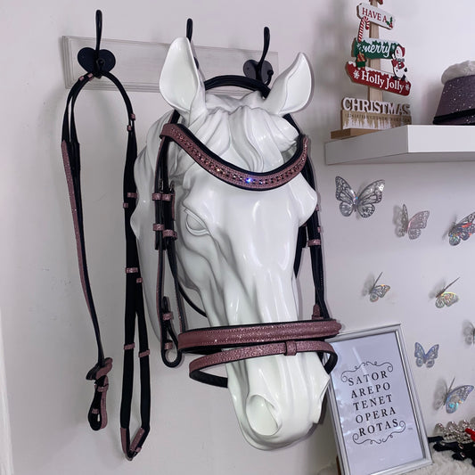 Testiera con redini rosa chiaro glitter