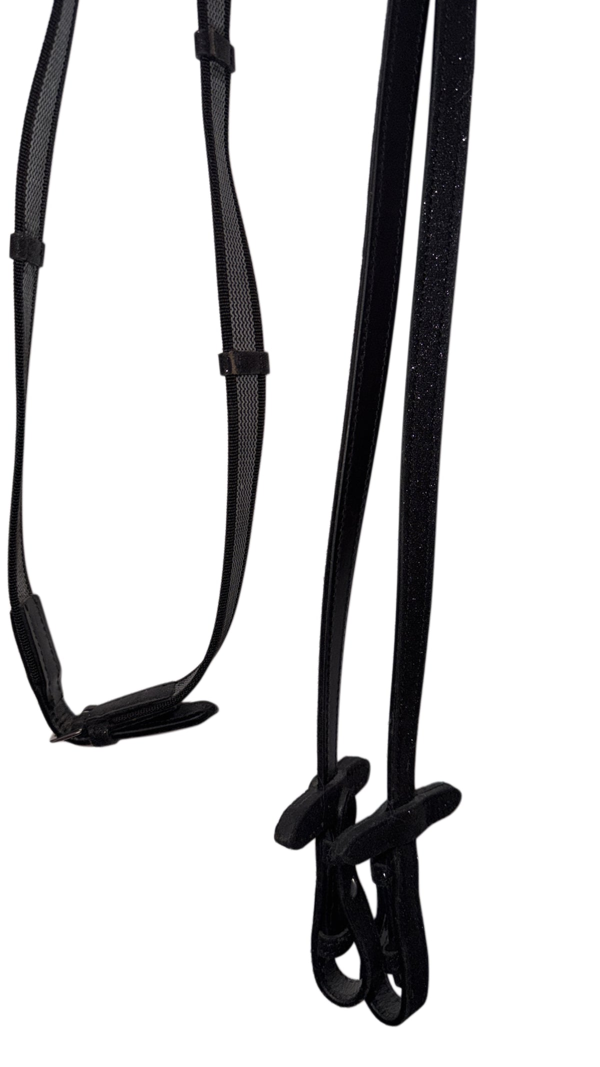 Bridle with reins black glitter