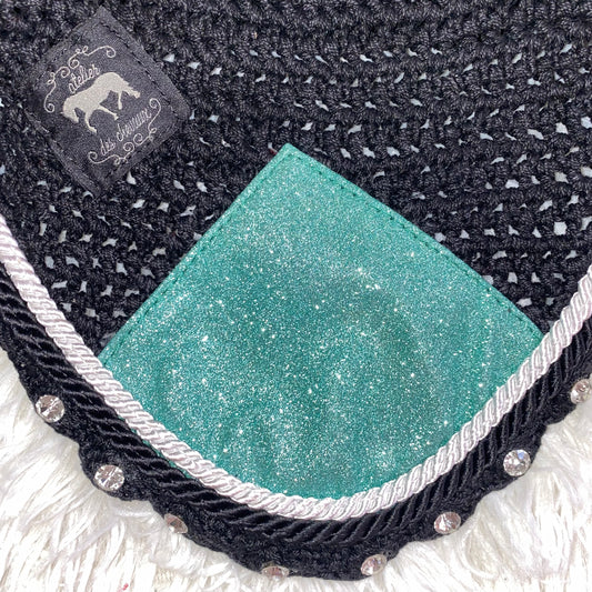 Cuffietta verde acqua glitter