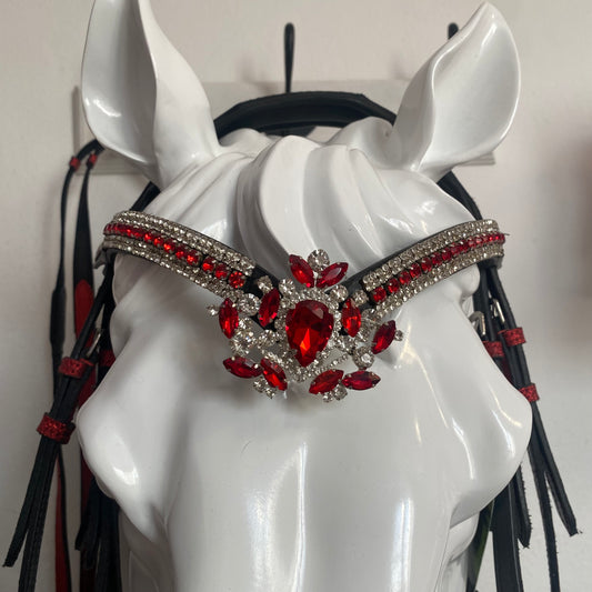 Frontalino con diamante rosso