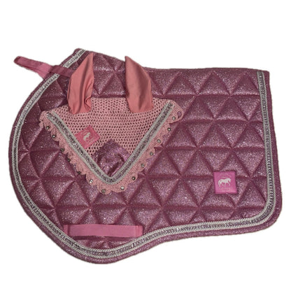 Saddlepad showjumping and bonnet pink glitter