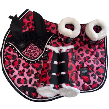 Completo da salto glitter Leopardato Glamour