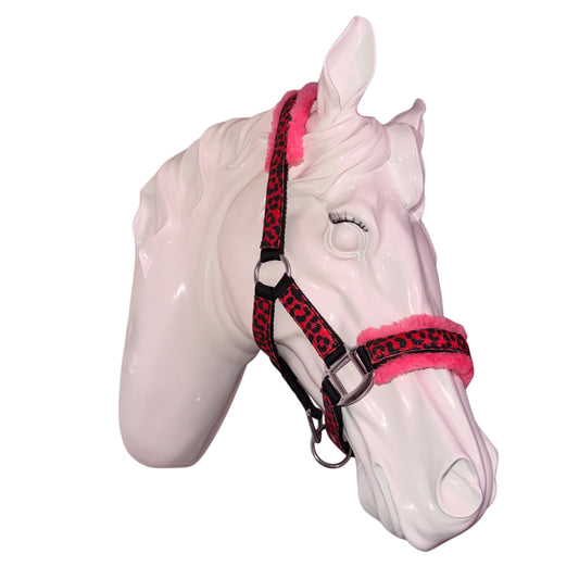 Halter leopard fuchsia glitter