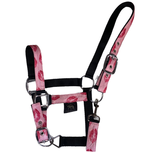 Cavezza rosa glitter con baci 💋