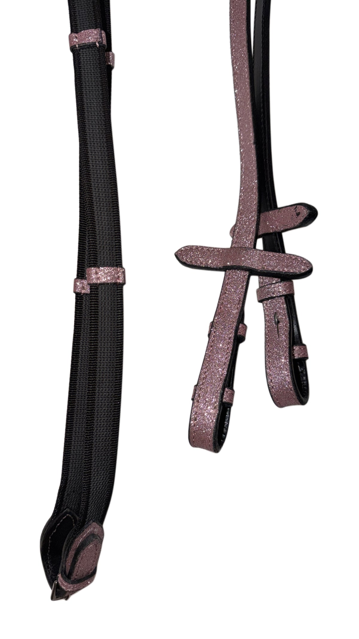 Bridle and reins with crown pink glitter
