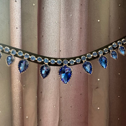 Frontalino a goccia blu