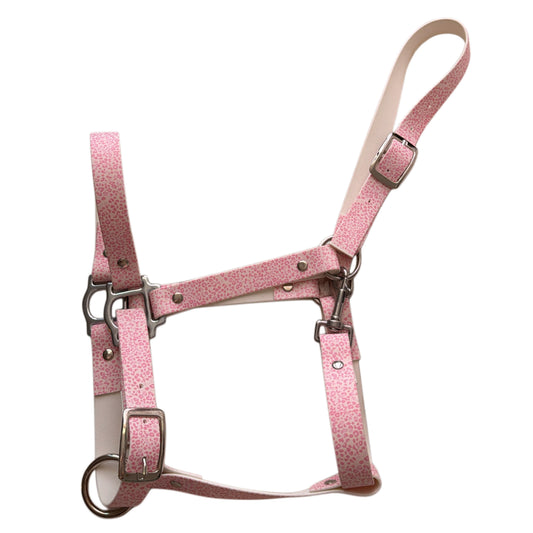 Halter BioThane Leopard pink
