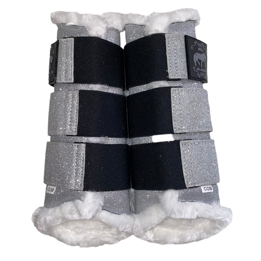 Stinchiere argento glitter