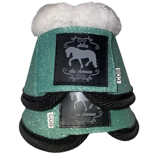 Paraglomi verde acqua glitter