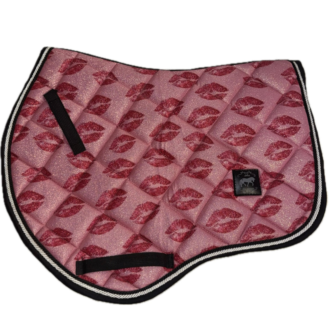 Saddlepad showjumping with kiss glitter