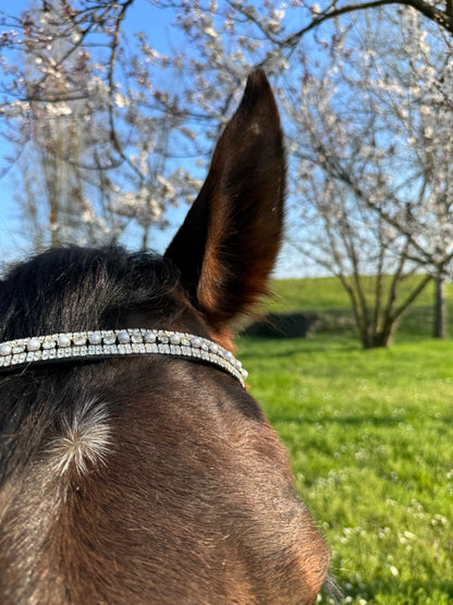 Browband silver pearls