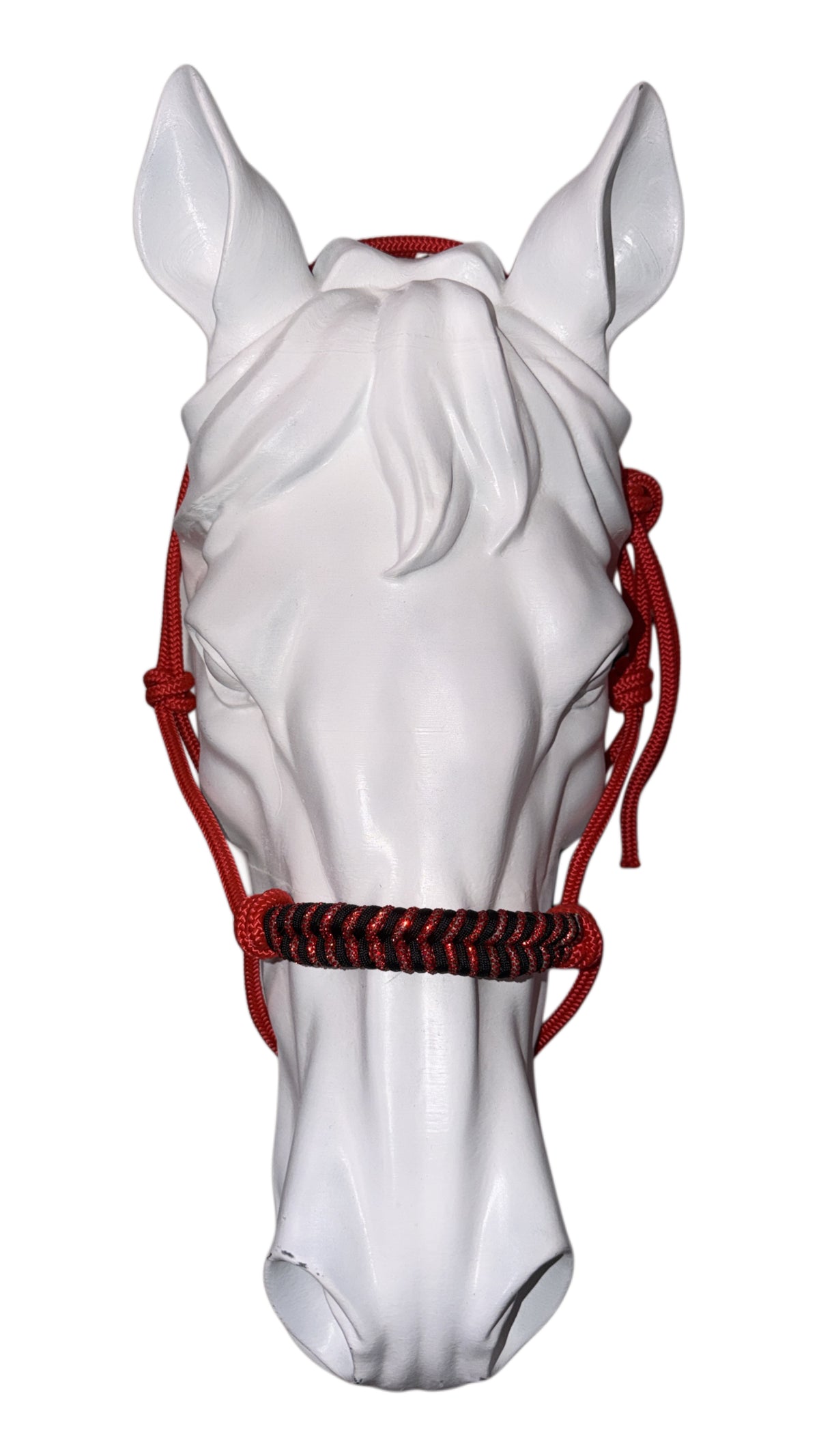 Rope halter red and black
