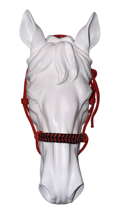Rope halter red and black