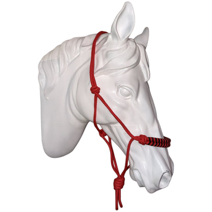 Rope halter red and black