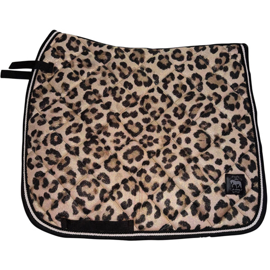 Saddlepad Leopard brown glitter