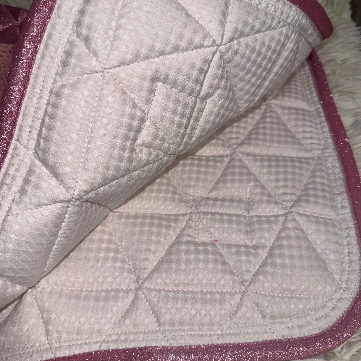 Saddlepad showjumping and bonnet pink glitter