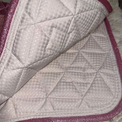 Saddlepad showjumping and bonnet pink glitter