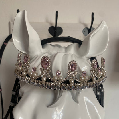 Testiera argento glitter con corona