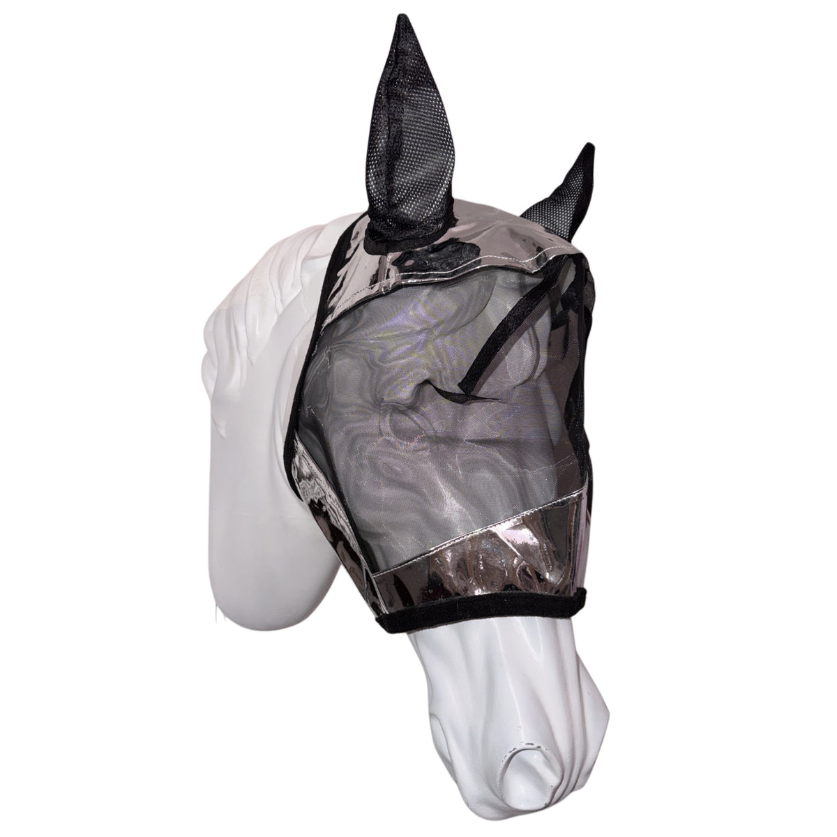 Fly-mask silver metallic