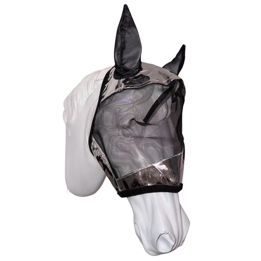 Fly-mask silver metallic