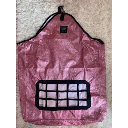 Porta fieno rosa glitter
