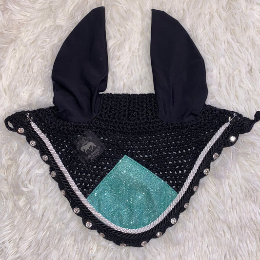 Cuffietta verde acqua glitter