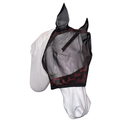 Fly-mask black and fucshia glitter