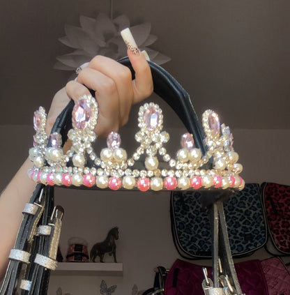 Frontalino corona rosa