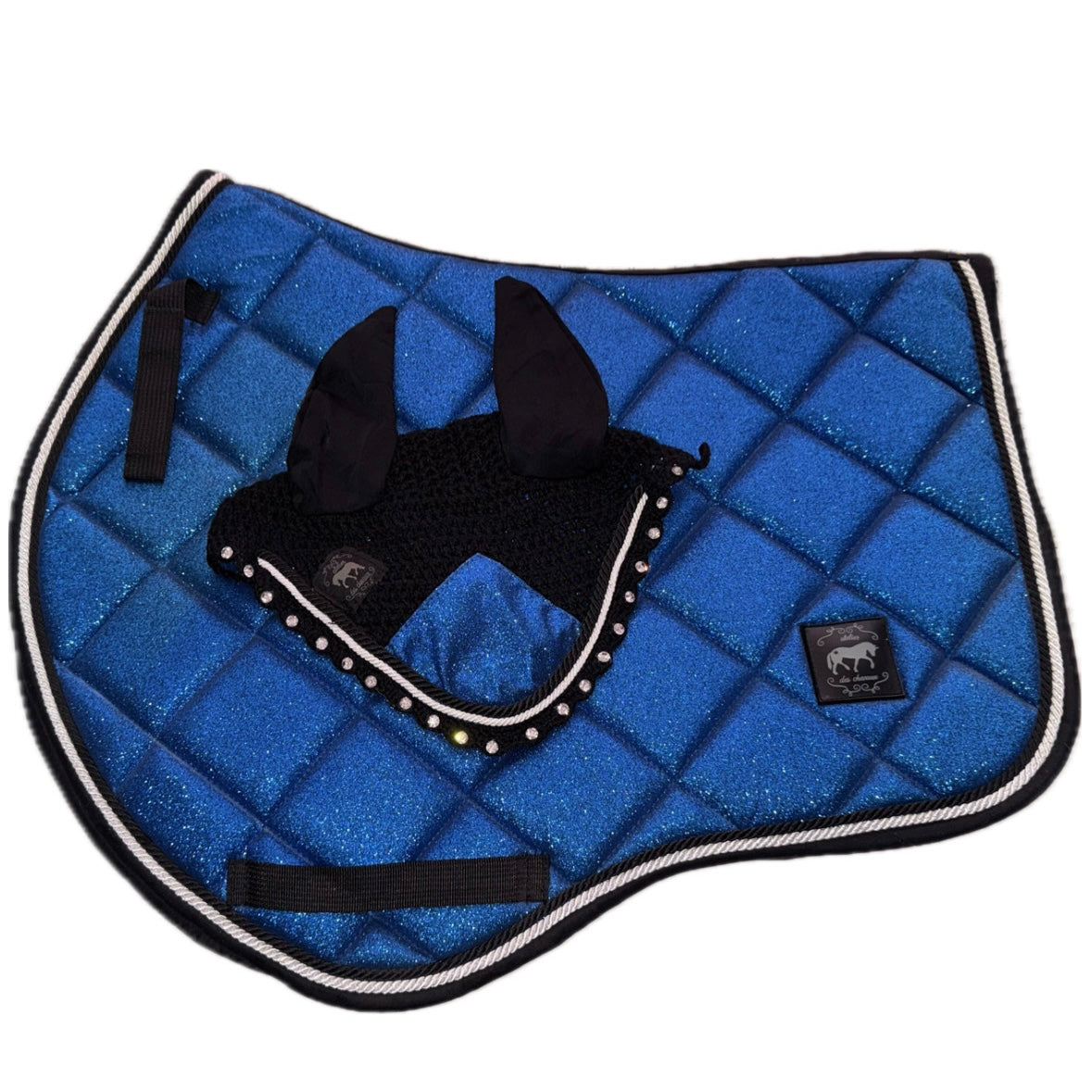 Saddlepad showjumping and bonnet blue elettric
