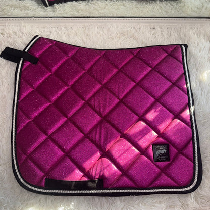 Saddlepad dressage fucshia glitter