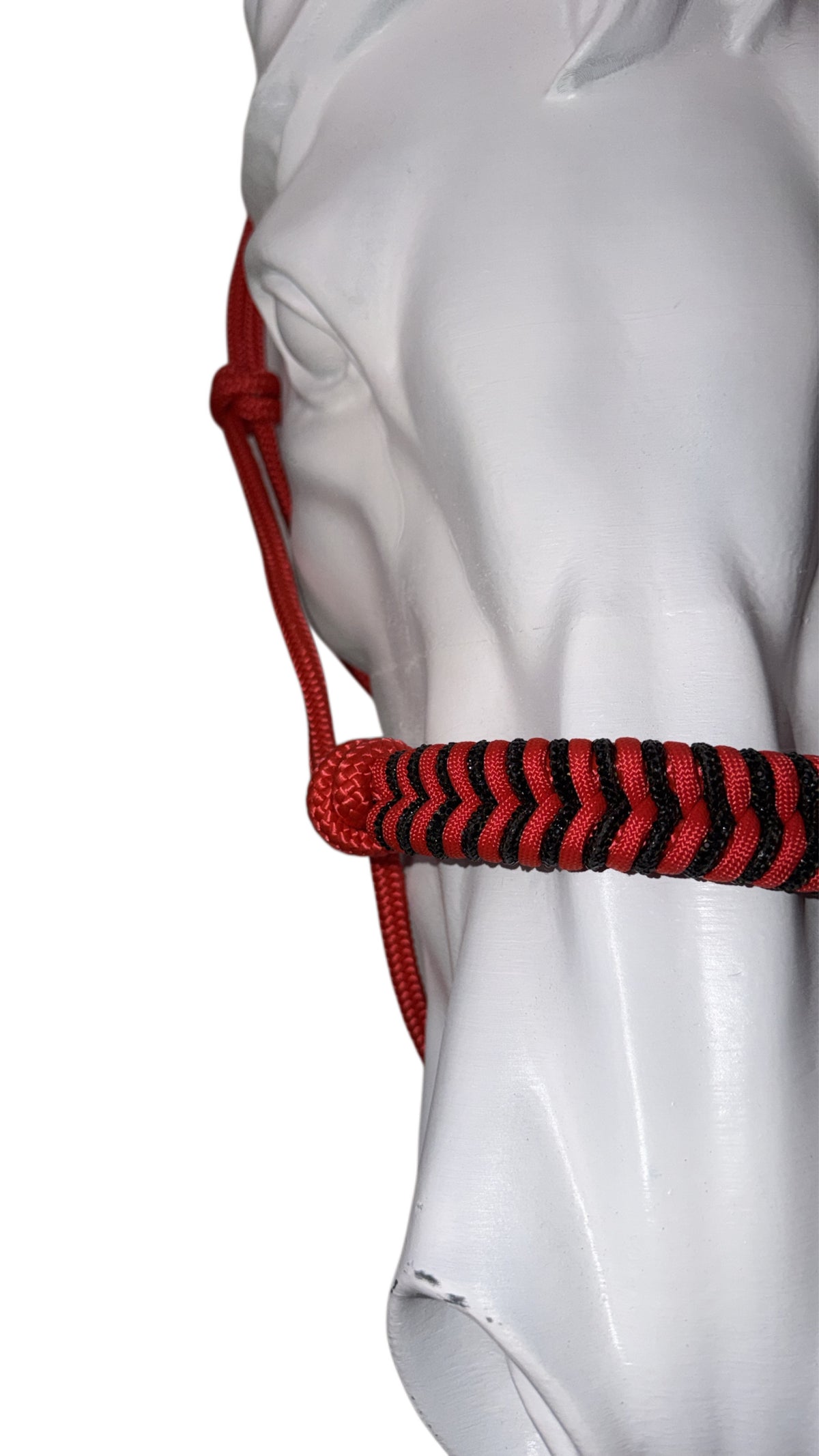 Rope halter red and black