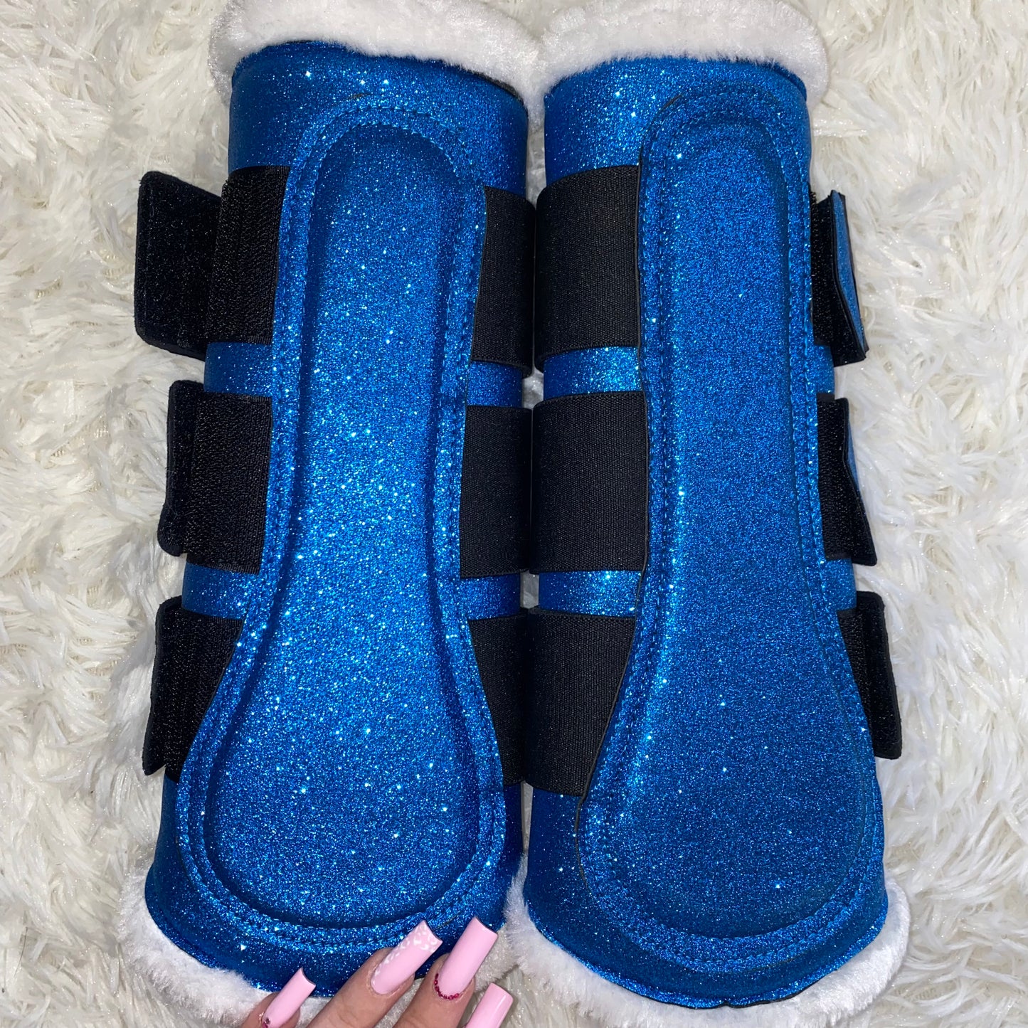 Stinchiere blu elettrico glitter