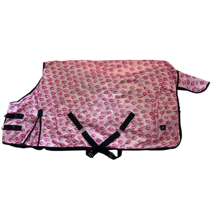 Blanket pink with kiss glitter