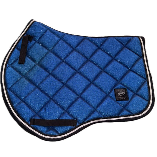 Saddlepad showjumping blue elettric glitter