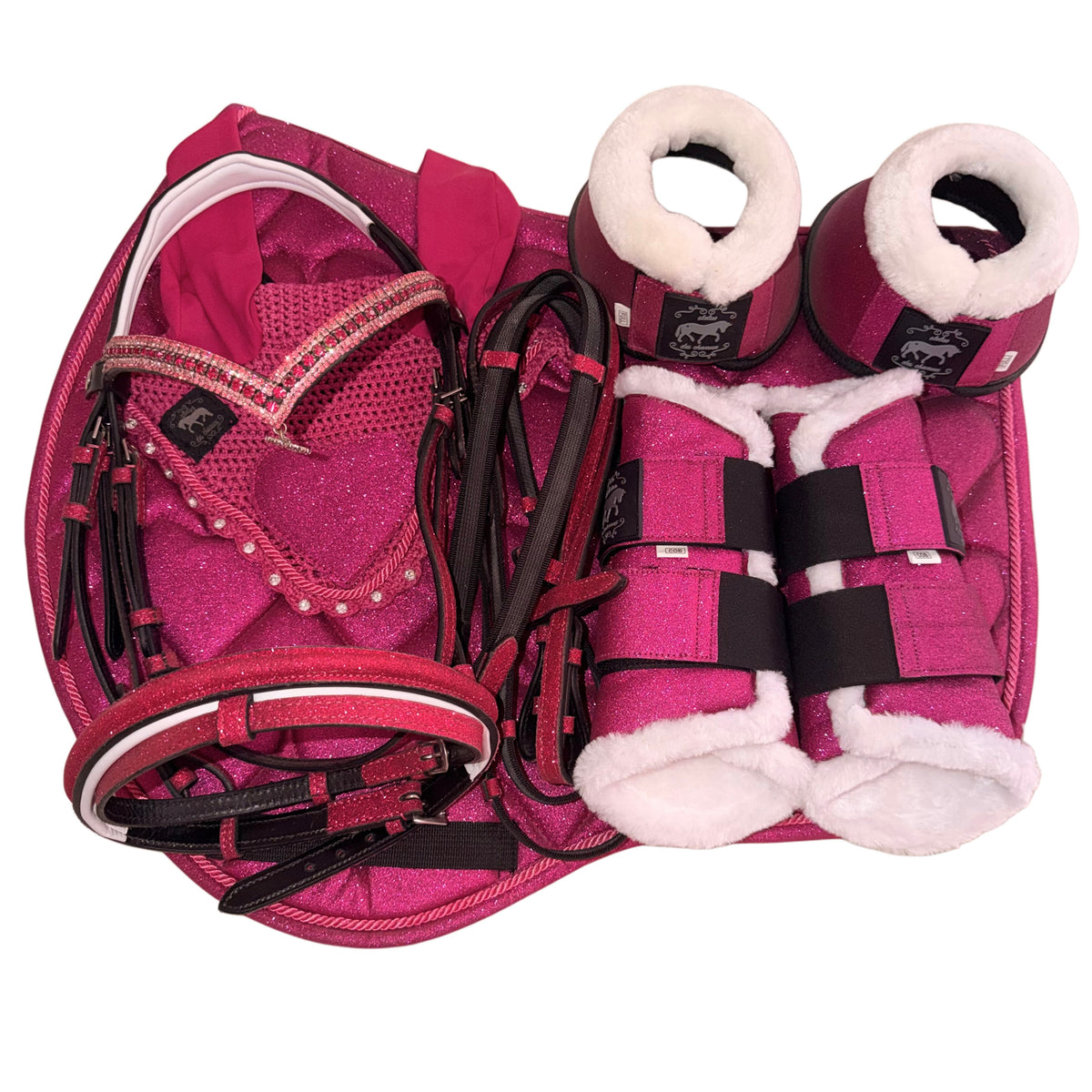 Set showjumping pink glitter