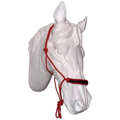 Rope halter red and black