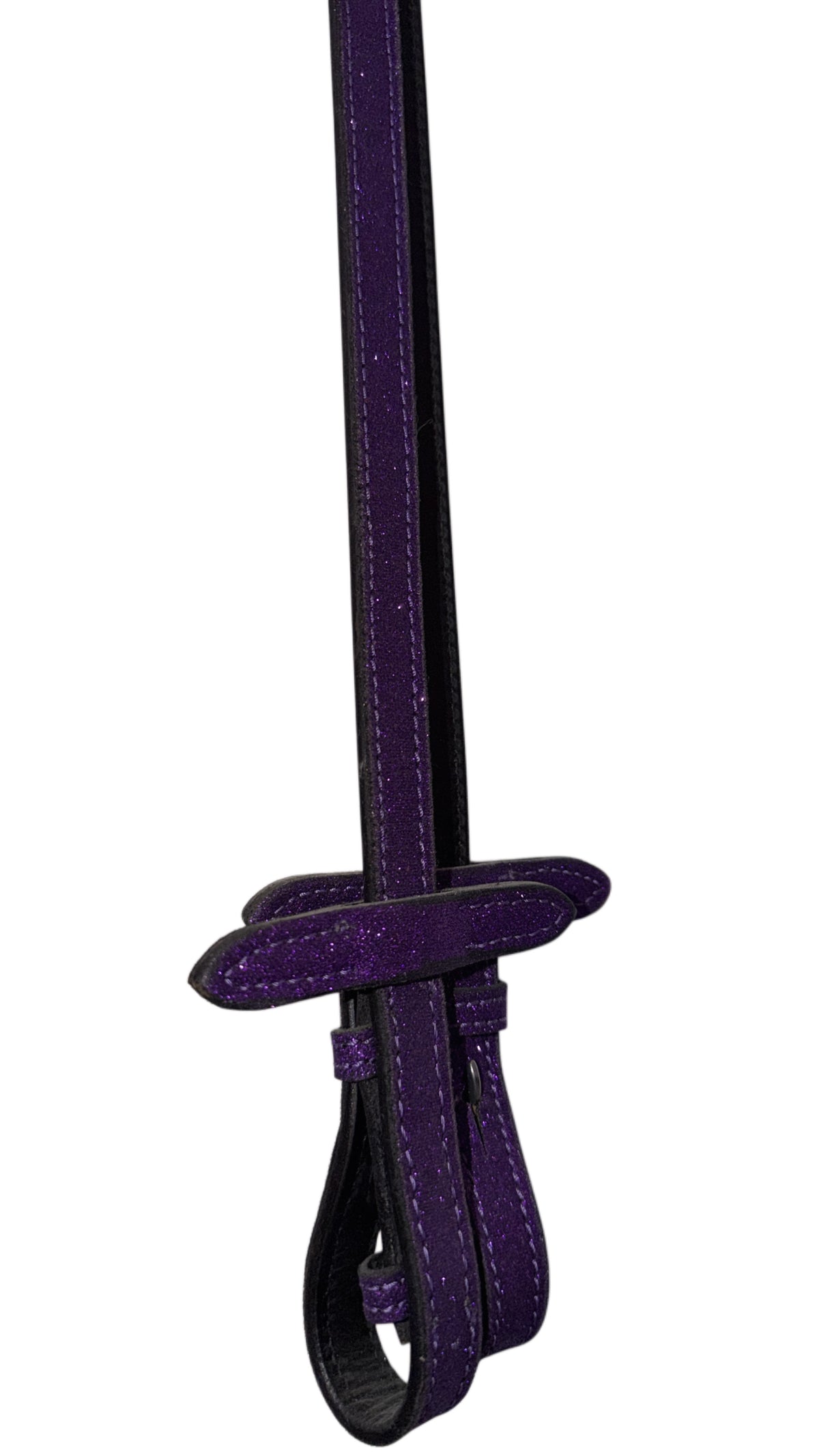 Bridle with reins purple glitter