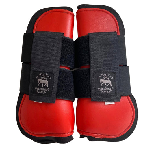 Brushing boots red