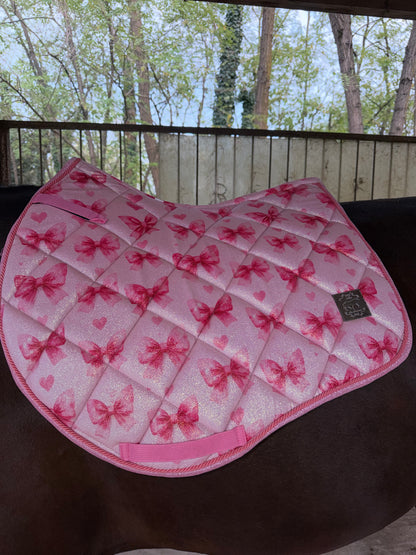 Set showjumping light pink with bows glitter