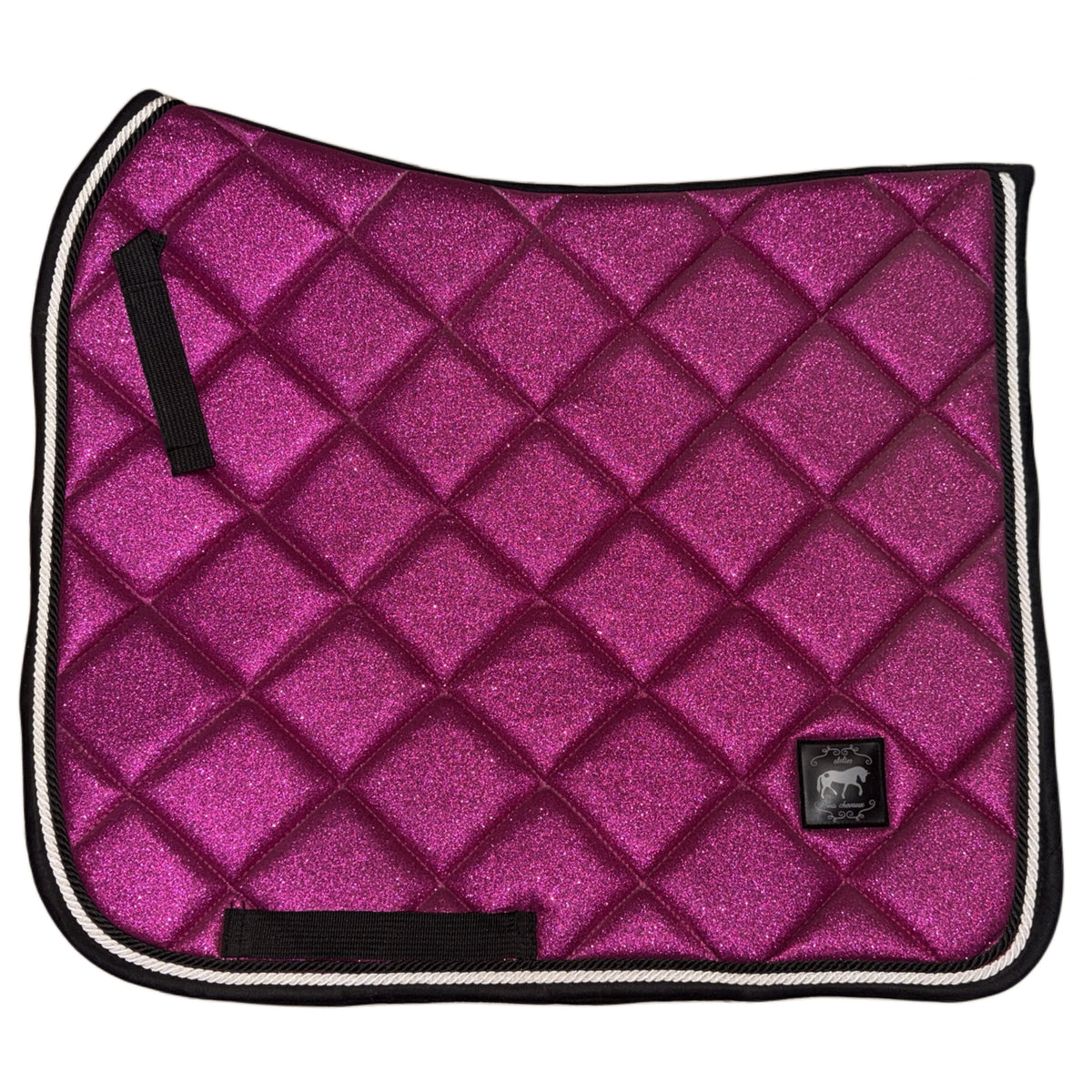Saddlepad dressage fucshia glitter