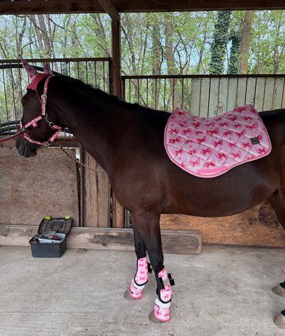 Set showjumping light pink with bows glitter