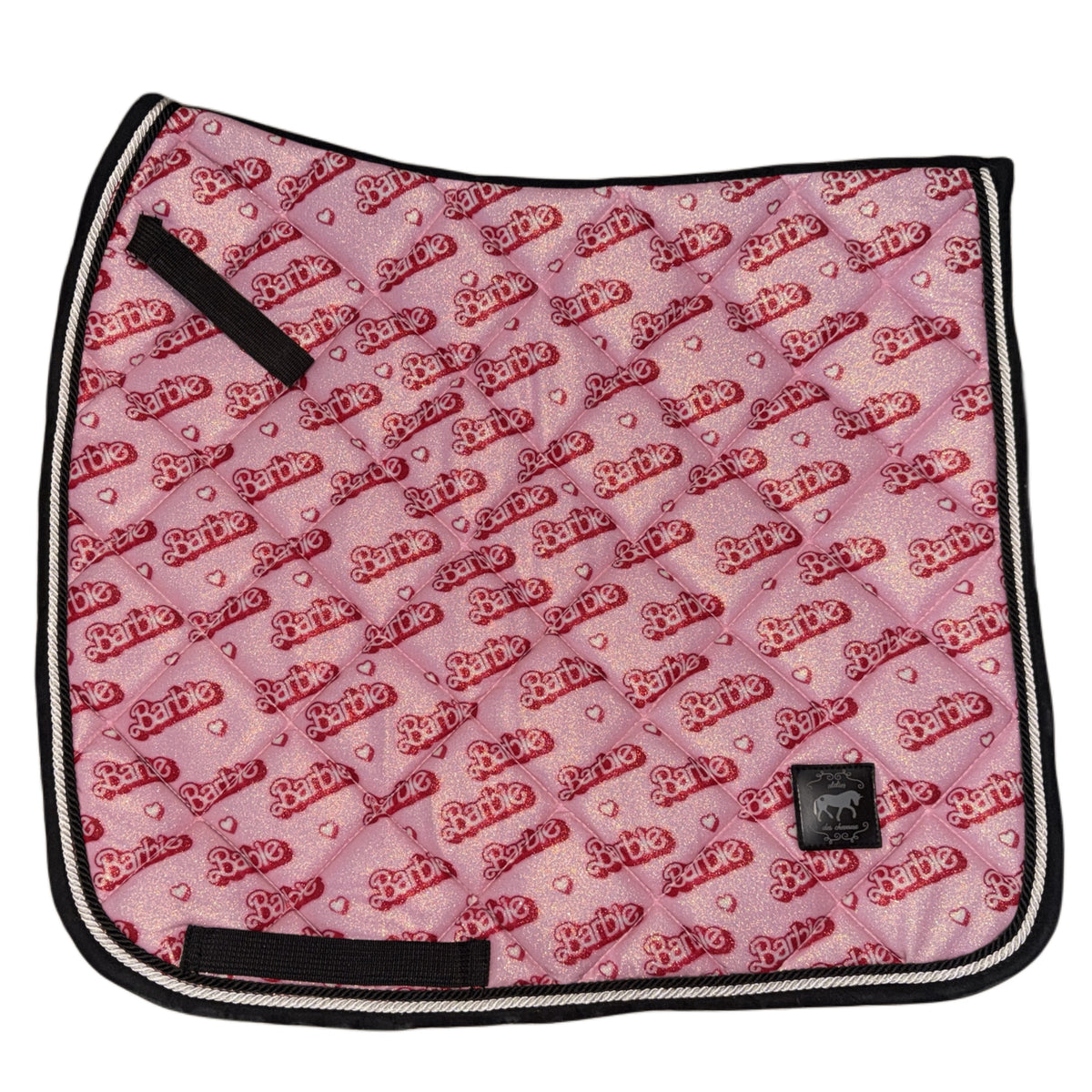 Saddlepad dressage pink light glitter