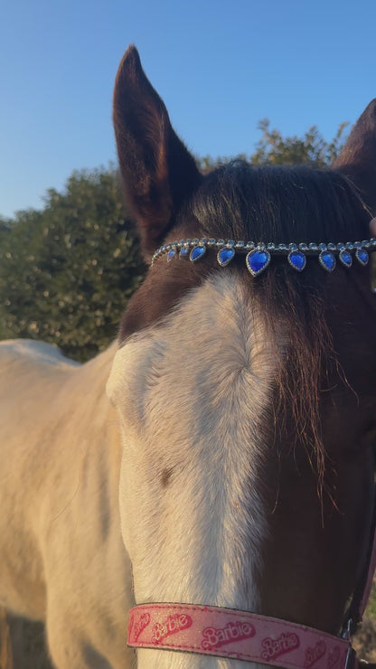 Frontalino a goccia blu