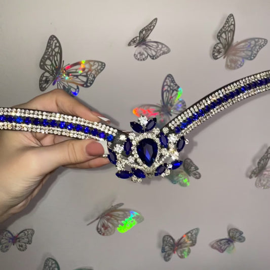 Frontalino diamante blu